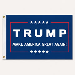 Trump Flag Make America Great Again Blue Made in USA
