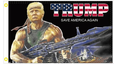Trump Save America Again Bazooka 3x5 Flag - Economical