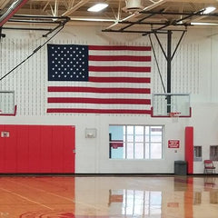 Wall-Mounted American Flag – Large-Scale Display