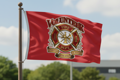 Volunteer Firefighter Flag - Made in USA