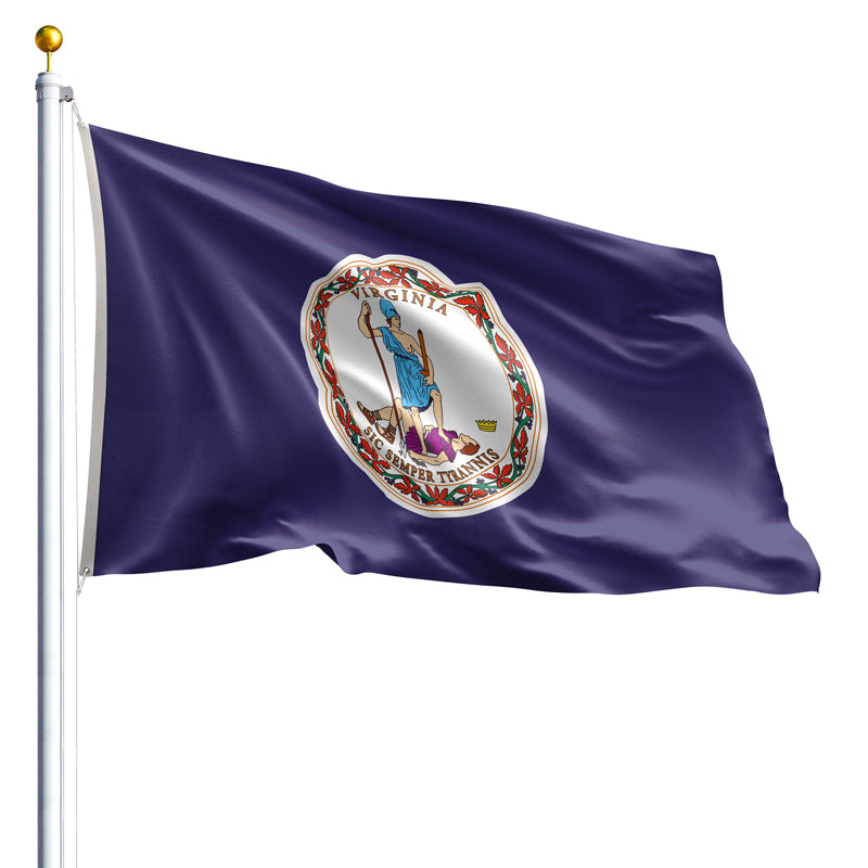 thumbnail image 2 of Virginia Official State Flag - 12x18 Inch, Durable Nylon, UV Protected, Boat Ready With Grommets 2 of 5