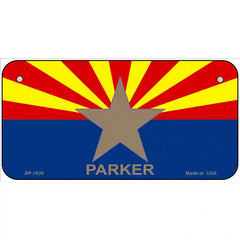 Parker Arizona State Flag Metal License Plate 6" x 3" (BP)