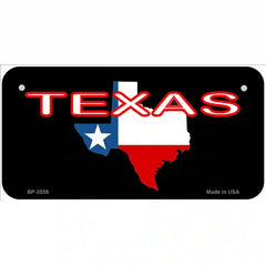 Texas Filled State Flag Metal License Plate 6" x 3" (BP)