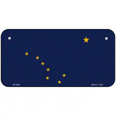 Alaska State Flag Metal License Plate 6" x 3" (BP)