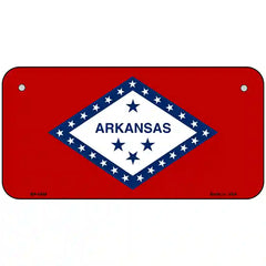 Arkansas State Flag Metal License Plate 6" x 3" (BP)