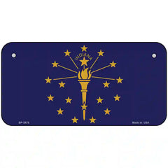 Indiana State Flag Metal License Plate 6" x 3" (BP)