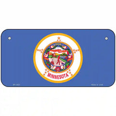 Minnesota State Flag Metal License Plate 6" x 3" (BP)