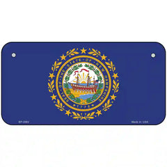 New Hampshire State Flag Metal License Plate 6" x 3" (BP)