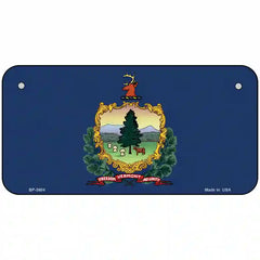 Vermont State Flag Metal License Plate 6" x 3" (BP)