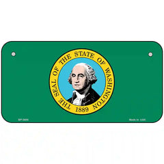 Washington State Flag Metal License Plate 6" x 3" (BP)