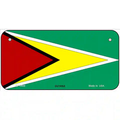 Guyana Flag Metal License Plate 6" x 3" (BP)