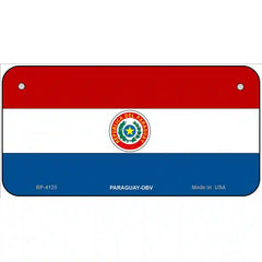 Paraguay-OBV Flag Metal License Plate 6" x 3" (BP)