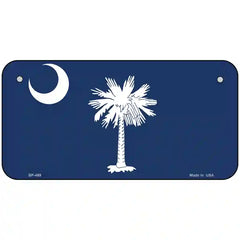 South Carolina State Flag Metal License Plate 6" x 3" (BP)