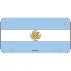 Argentina Flag Metal License Plate 6" x 3" (BP)