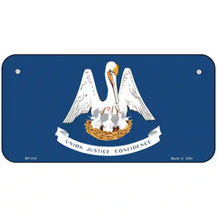 Louisiana State Flag Metal License Plate 6" x 3" (BP)