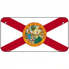 Florida State Flag Metal License Plate 6" x 3" (BP)