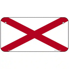 Alabama State Flag Metal License Plate Sign 6" x 3" (BP)