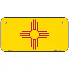 New Mexico State Flag Metal License Plate 6" x 3" (BP)