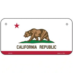 California State Flag Metal License Plate 6" x 3" (BP)