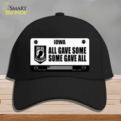 Iowa POW MIA Some Gave All Novelty License Plate Hat Cotton / Black