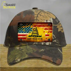 Dont Tread On Me US Flag Novelty License Plate Hat Cotton / Camoflauge