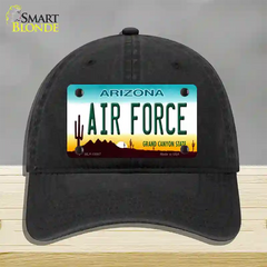 Air Force Arizona Novelty License Plate Hat Tag Unconstructed Cotton / Black