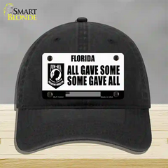 Florida POW MIA Some Gave All Novelty License Plate Hat Unconstructed Cotton / Black