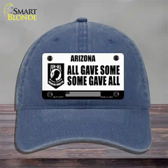 Arizona POW MIA Some Gave All Novelty License Plate Hat Unconstructed Cotton / Navy