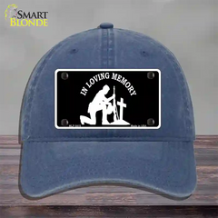 In Loving Memory Cross Novelty License Plate Hat Unconstructed Cotton / Navy
