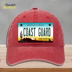 Coast Guard Arizona Novelty License Plate Hat Tag Unconstructed Cotton / Red