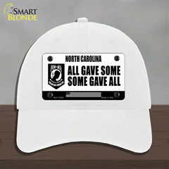 North Carolina POW MIA Some Gave All Novelty License Plate Hat Unconstructed Cotton / White