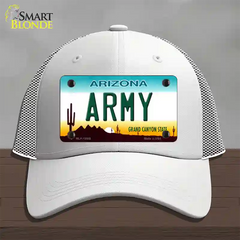 Army Arizona Novelty License Plate Hat Tag Mesh / White