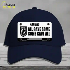 Kansas POW MIA Some Gave All Novelty License Plate Hat Cotton / Navy