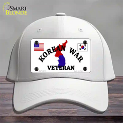Korean War Veteran Novelty License Plate Hat Cotton / White