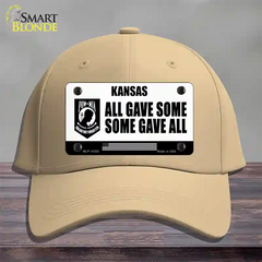 Kansas POW MIA Some Gave All Novelty License Plate Hat Cotton / Khaki
