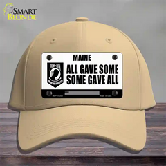 Maine POW MIA Some Gave All Novelty License Plate Hat Cotton / Khaki