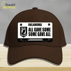 Oklahoma POW MIA Some Gave All Novelty License Plate Hat Cotton / Dark Brown