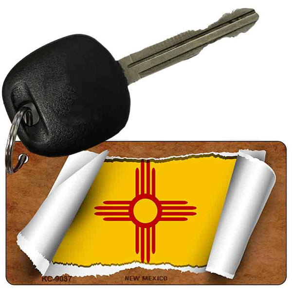 New Mexico Flag Scroll Novelty Aluminum Key Chain KC-9037. 3 x 1.5 Key ...