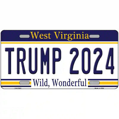 Trump 2024 West Virginia Novelty Metal License Plate 24