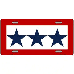 Blue Star Three Metal Novelty License Plate 24" x 12" (LLP)