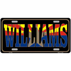 Williams Arizona State Flag Metal License Plate 24" x 12" (LLP)
