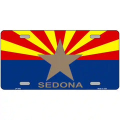Sedona Arizona State Flag Metal License Plate 24" x 12" (LLP)