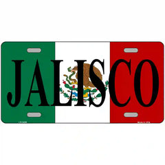 Jalisco on Mexico Flag Metal Novelty License Plate 24" x 12" (LLP)