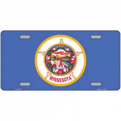 Minnesota State Flag Metal License Plate 24" x 12" (LLP)