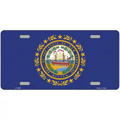 New Hampshire State Flag Metal License Plate 24" x 12" (LLP)