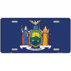 New York State Flag Metal License Plate 24" x 12" (LLP)