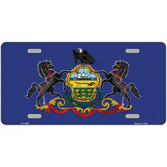 Pennsylvania State Flag Metal License Plate 24" x 12" (LLP)