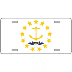 Rhode Island State Flag Metal License Plate 24" x 12" (LLP)