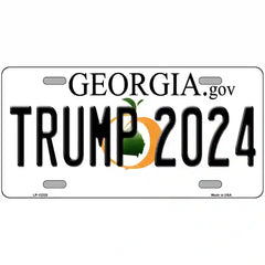 Trump 2024 Georgia Metal License Plate