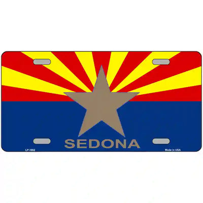 Sedona Arizona State Flag Metal License Plate 12